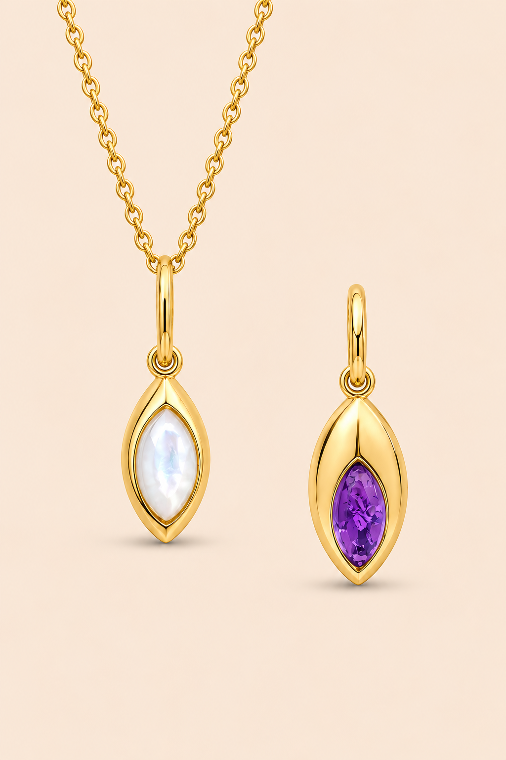 Amara Twin Vermeil Pendant