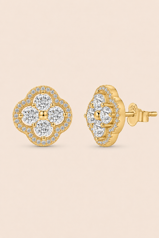 Golden Bloom Plated Studs
