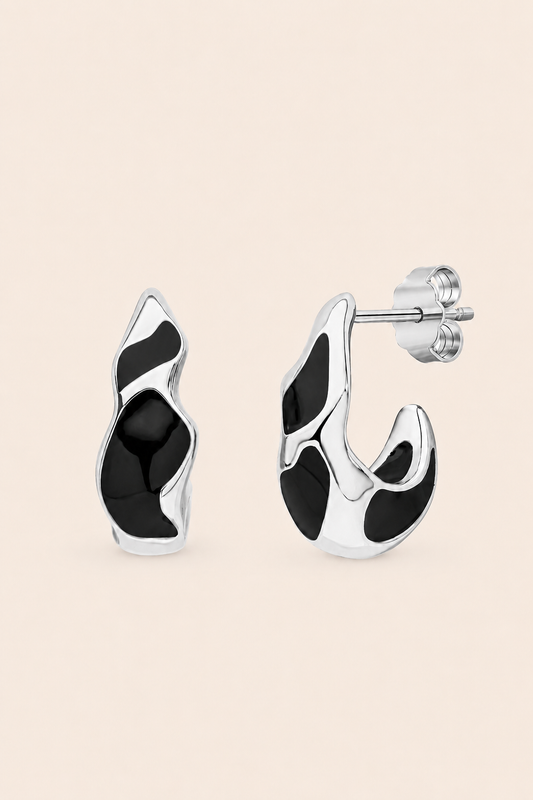 Noir Silver Earrings