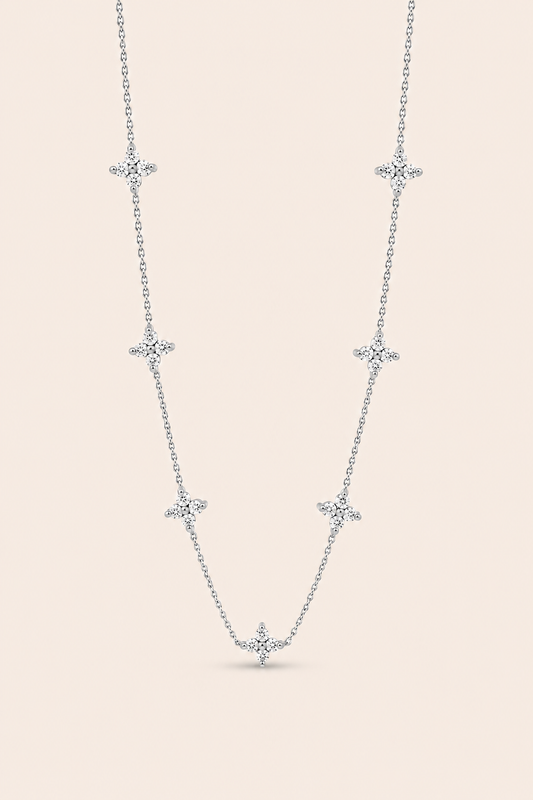 Nova Petal Silver Necklace
