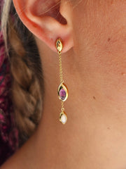 Amara Twin Vermeil Earrings
