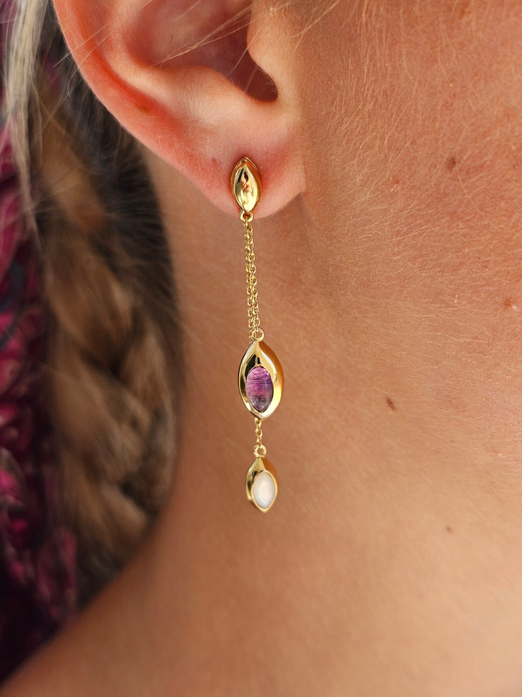 Amara Twin Vermeil Earrings