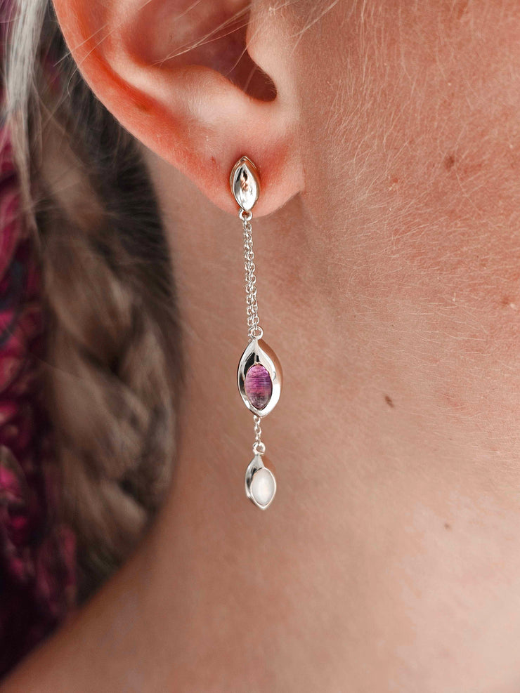 Celestia Duet Silver Earrings