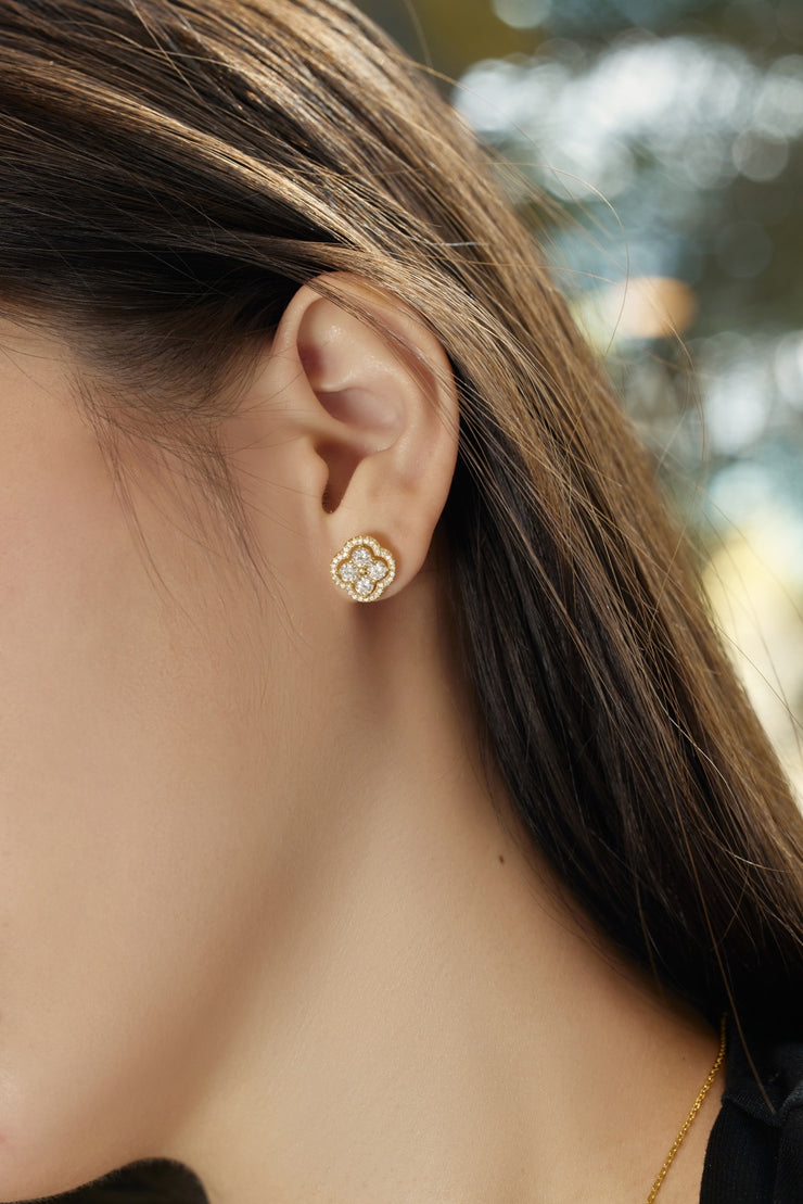 Golden Bloom Plated Studs