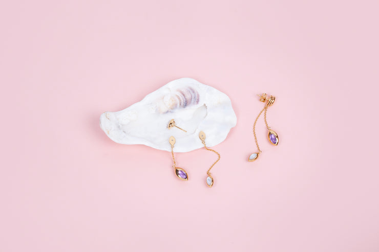 Amara Twin Vermeil Earrings