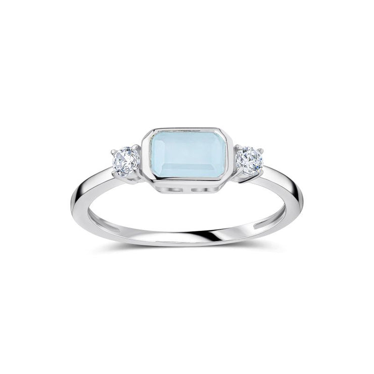Sterling Silver Aquamarine Ring