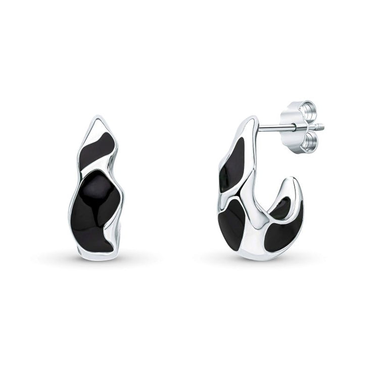 Noir Silver Earrings