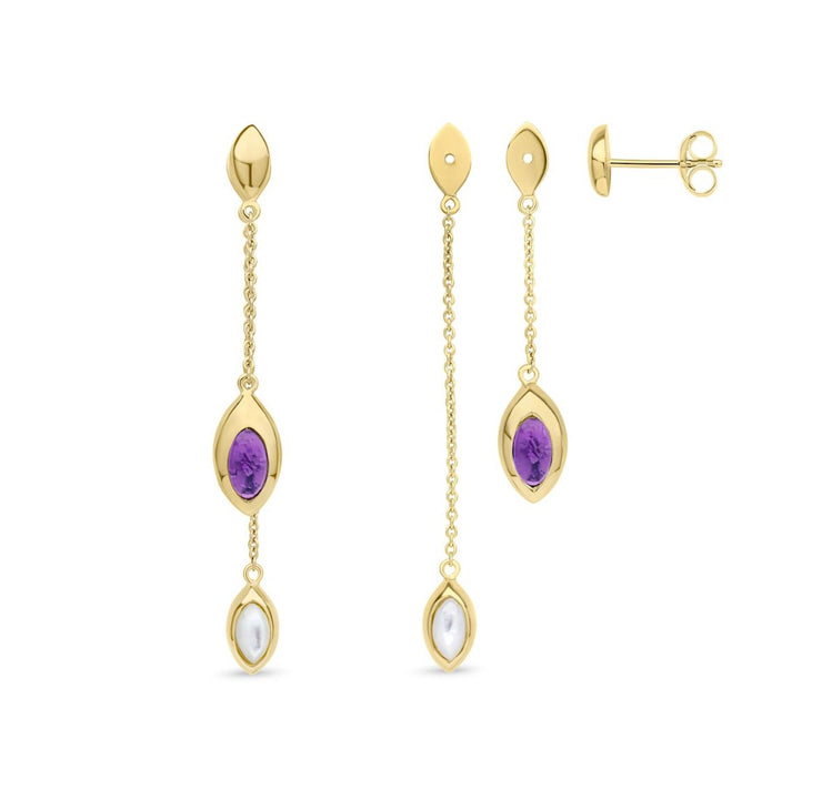 Amara Twin Vermeil Earrings