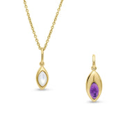 Amara Twin Vermeil Pendant