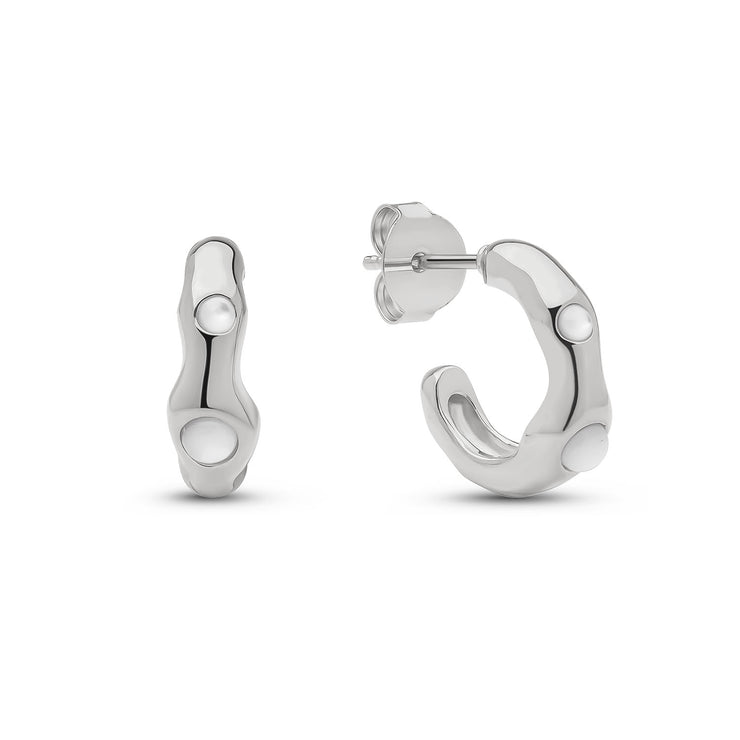 Sylara Silver Hoops